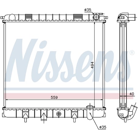 Nissen Nissens Radiator, 64319A 64319A